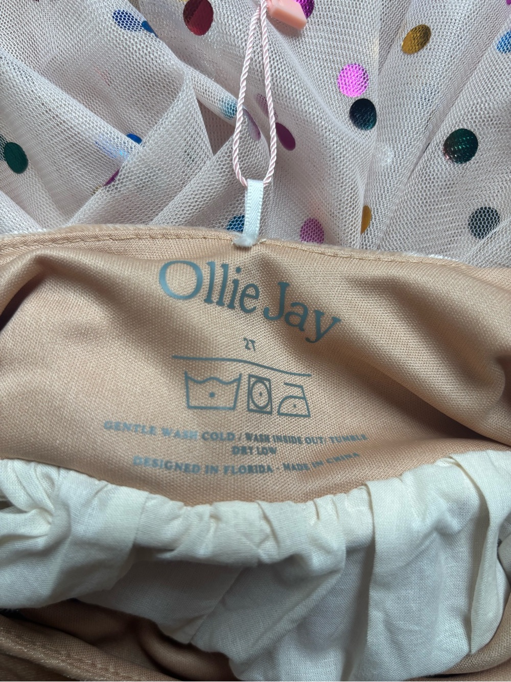 Ollie Jay Diana Dress Confetti Cream Dress NWT size 2T - Picture 9 of 10